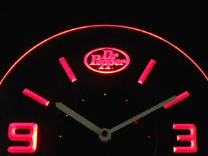 Dr Pepper Modern LED Neon Wall Clock