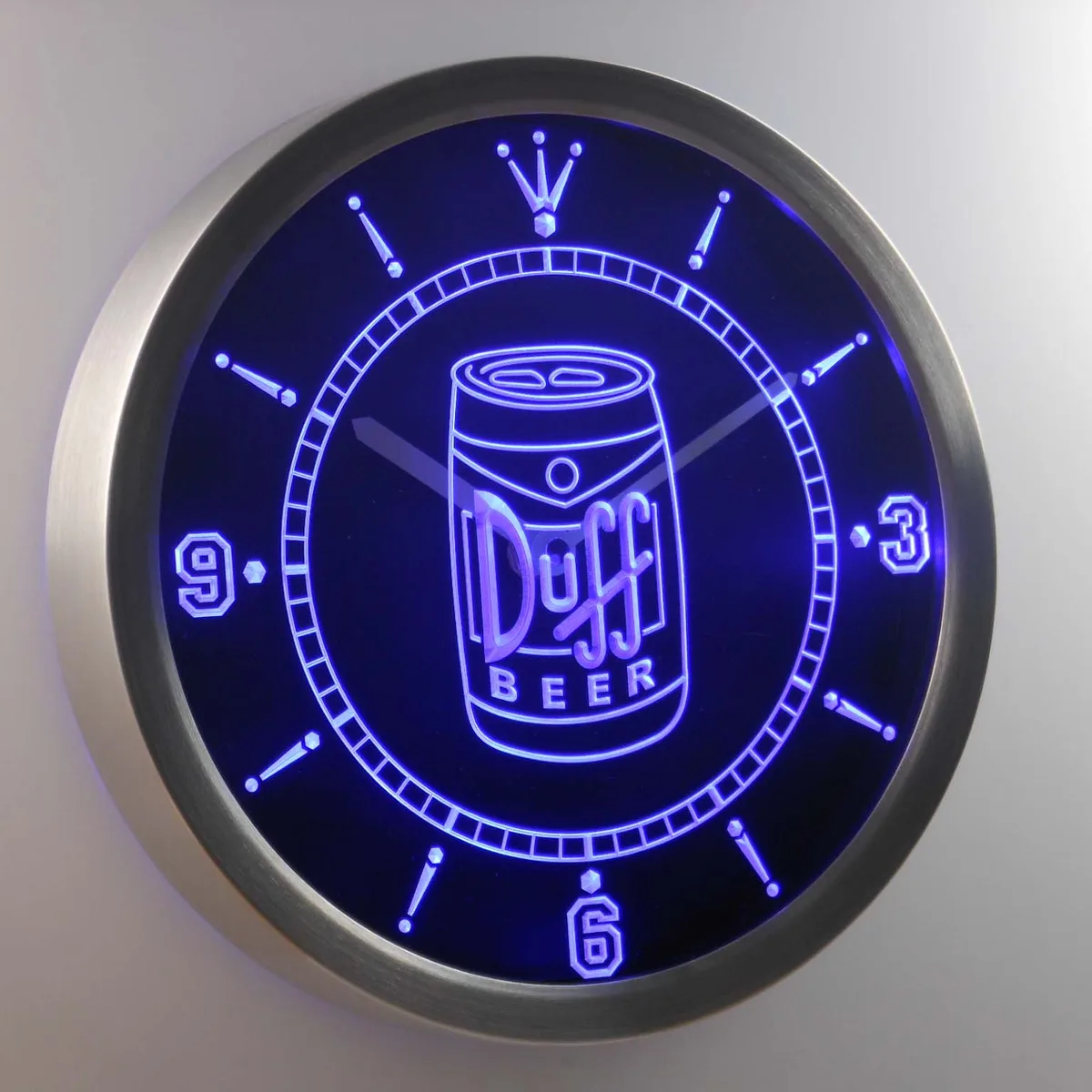 Duff Can LED Neon Wall Clock
