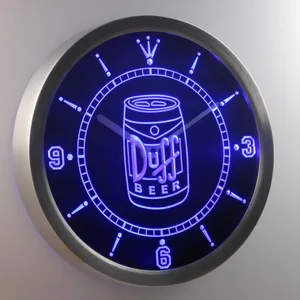 Duff Can LED Neon Wall Clock