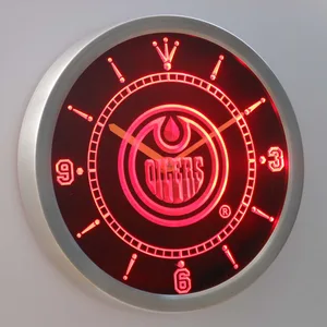 Edmonton Oilers LED Neon Wall Clock