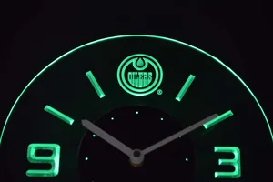 Edmonton Oilers Modern LED Neon Wall Clock