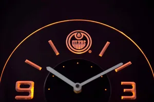 Edmonton Oilers Modern LED Neon Wall Clock