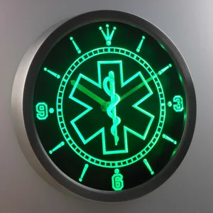 EMS Star of Life LED Neon Wall Clock