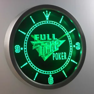 Full Tilt Poker LED Neon Wall Clock