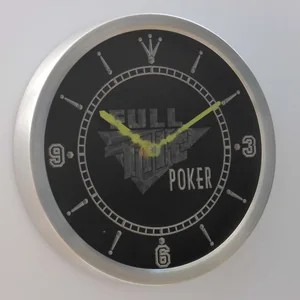 Full Tilt Poker LED Neon Wall Clock