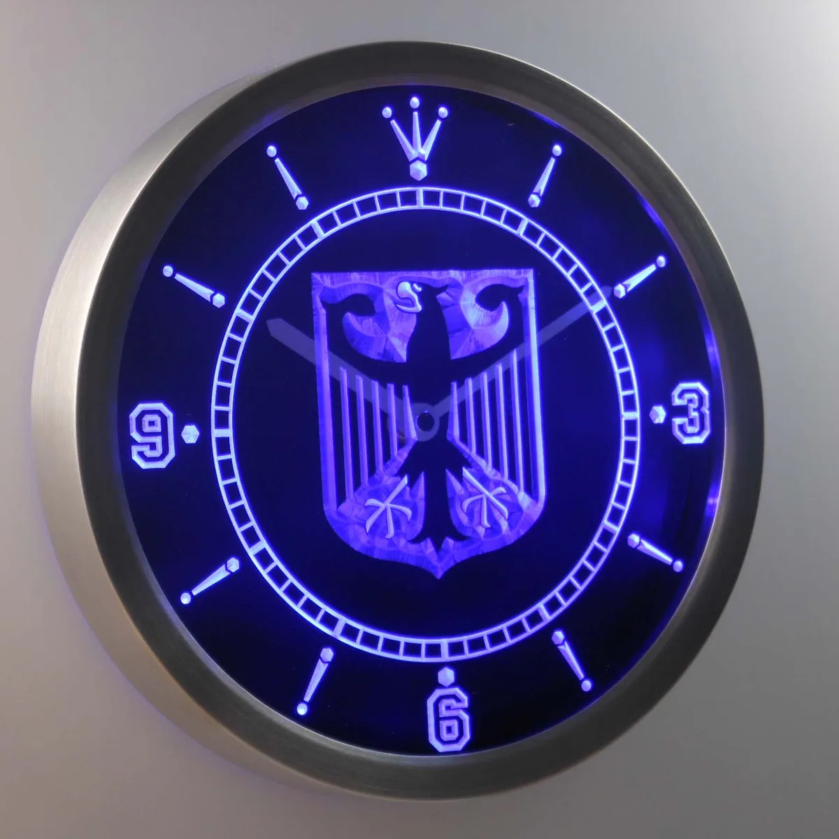 German Eagle Flag LED Neon Wall Clock