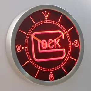 Glock LED Neon Wall Clock