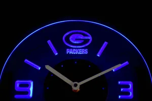 Green Bay Packers Modern LED Neon Wall Clock