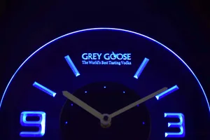 Grey Goose Modern LED Neon Wall Clock