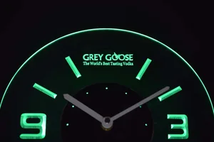 Grey Goose Modern LED Neon Wall Clock