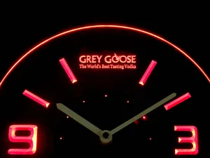 Grey Goose Modern LED Neon Wall Clock