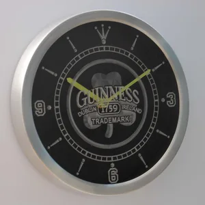 Guinness 1759 Shamrock LED Neon Wall Clock