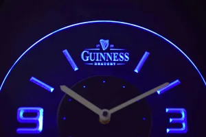 Guinness Draught Modern LED Neon Wall Clock