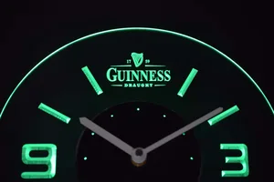 Guinness Draught Modern LED Neon Wall Clock
