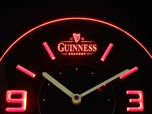 Guinness Draught Modern LED Neon Wall Clock
