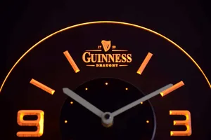 Guinness Draught Modern LED Neon Wall Clock