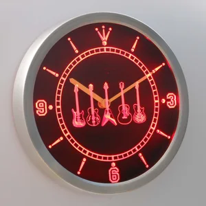 Guitars 1 LED Neon Wall Clock