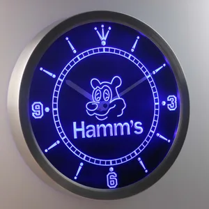 Hamm's Bear LED Neon Wall Clock