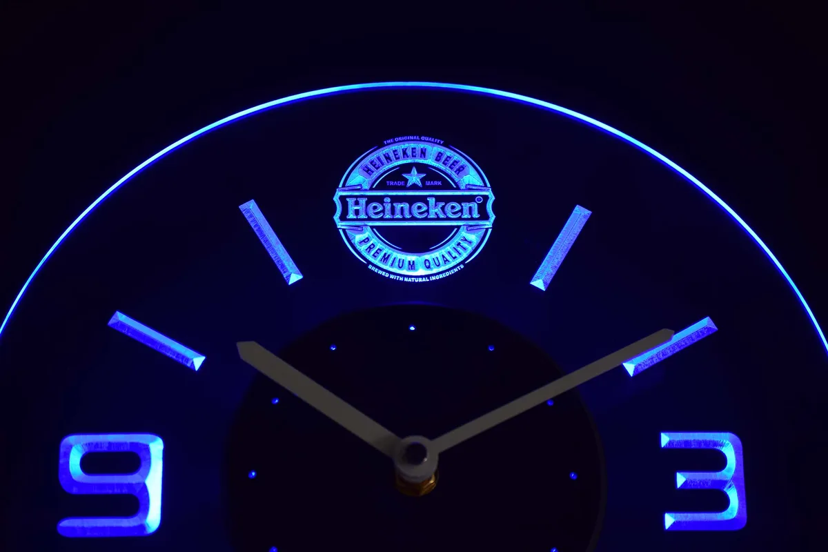 Heineken Premium Modern LED Neon Wall Clock