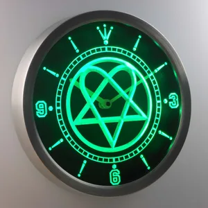 Him Heartagram LED Neon Wall Clock