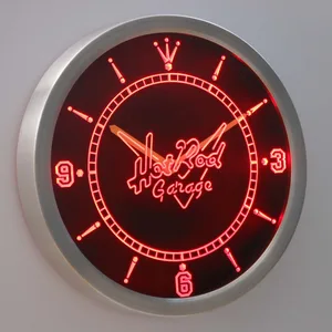 Hot Rod Garage LED Neon Wall Clock