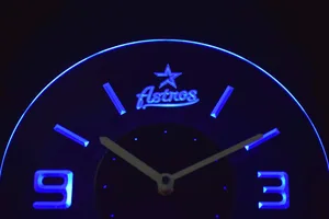 Houston Astros Modern LED Neon Wall Clock