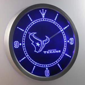 Houston Texans LED Neon Wall Clock