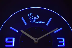 Houston Texans Modern LED Neon Wall Clock