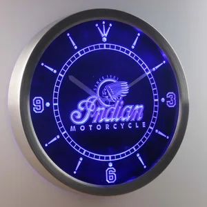 Indian Old Logo LED Neon Wall Clock
