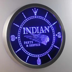 Indian Parts & Services LED Neon Wall Clock