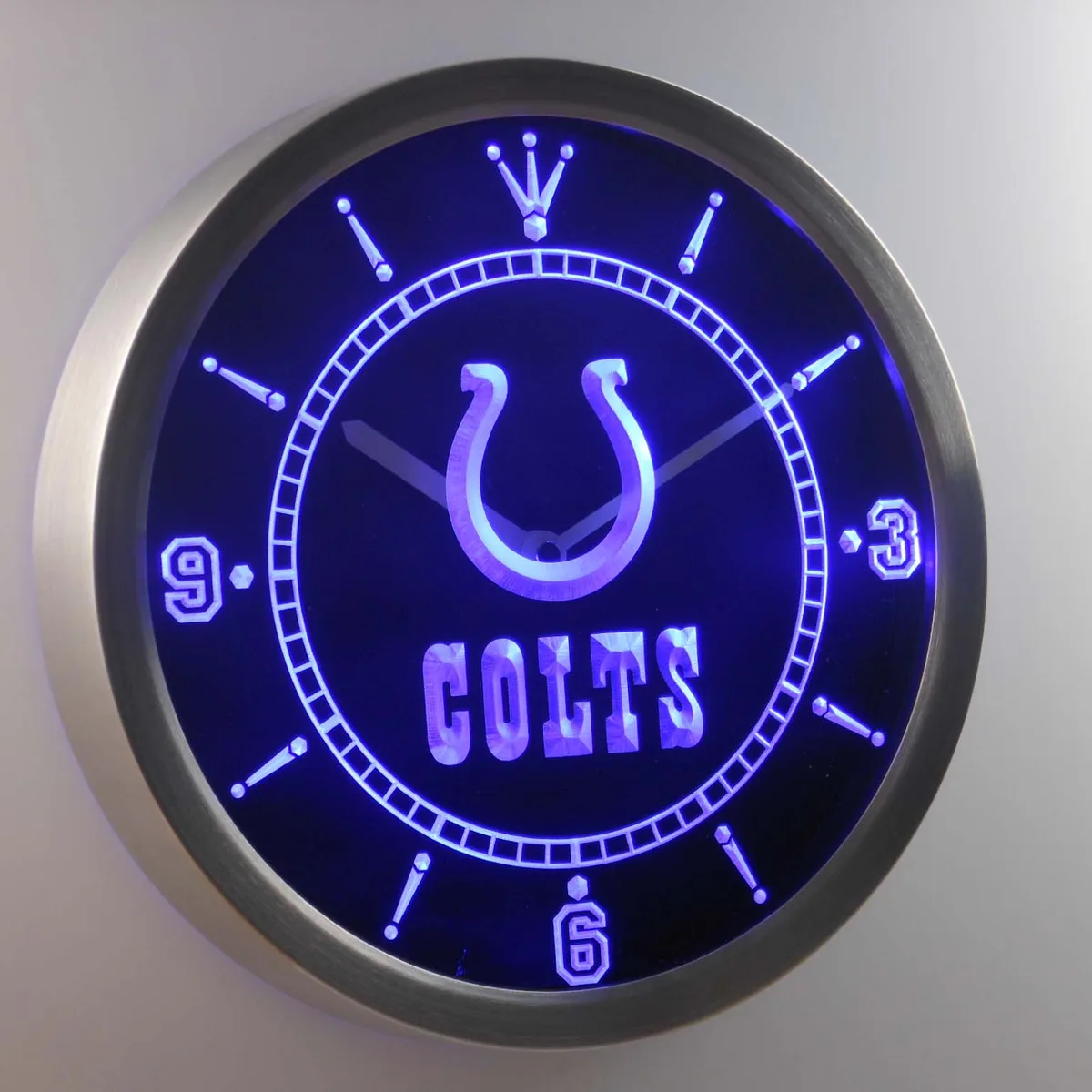 Indianapolis Colts LED Neon Wall Clock