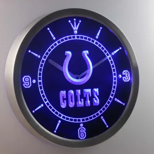 Indianapolis Colts LED Neon Wall Clock