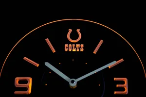 Indianapolis Colts Modern LED Neon Wall Clock