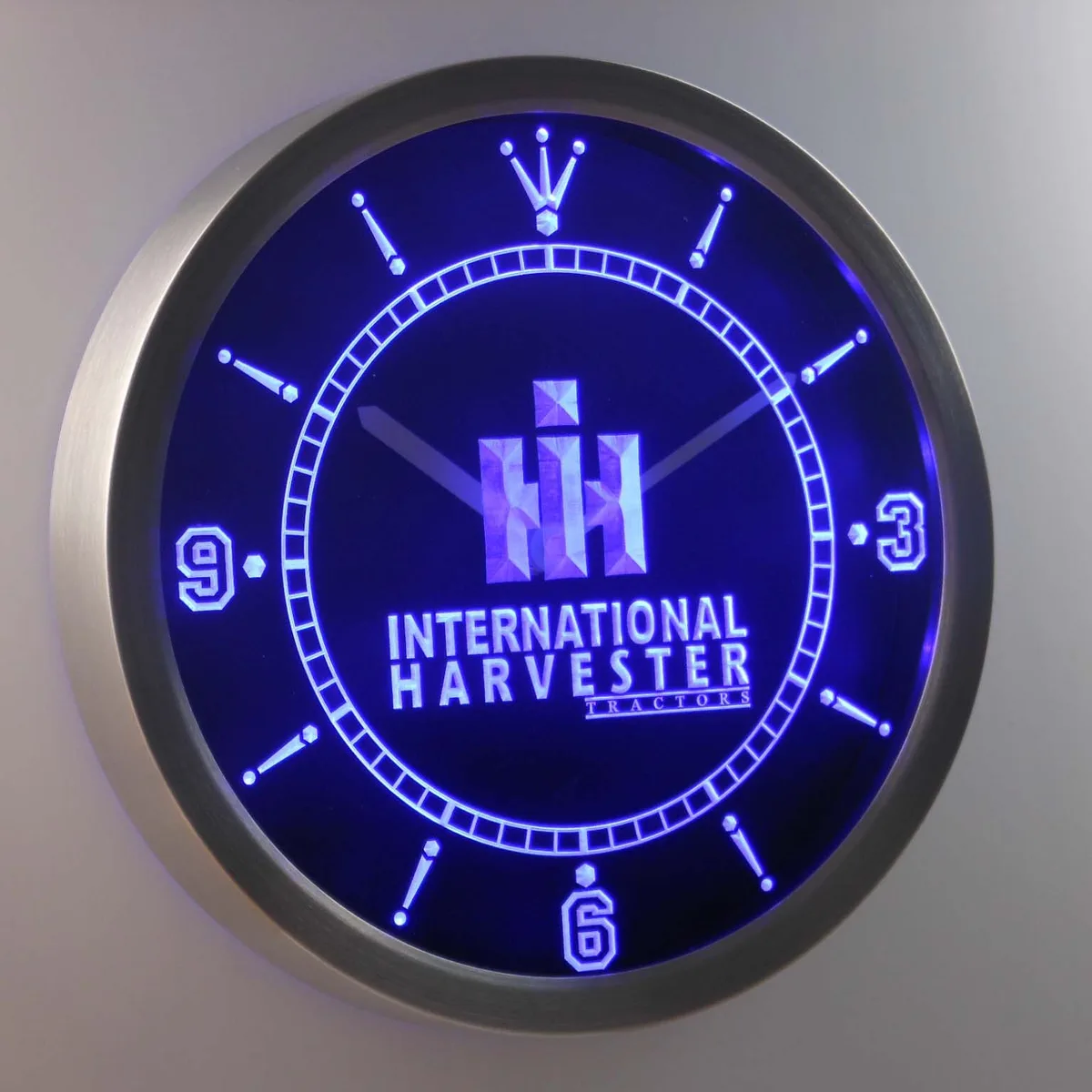 International Harvester Tractors LED Neon Wall Clock