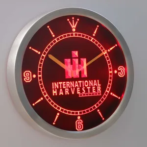 International Harvester Tractors LED Neon Wall Clock