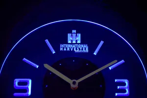 International Harvester Tractors Modern LED Neon Wall Clock