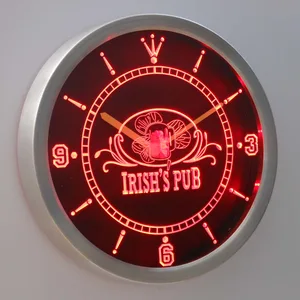 Irish's Pub LED Neon Wall Clock