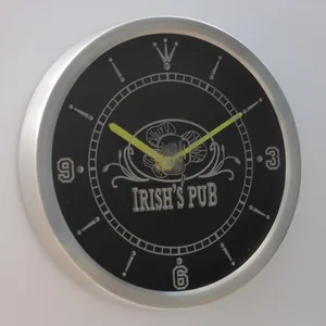 Irish's Pub LED Neon Wall Clock