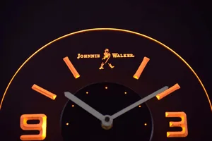 Johnnie Walker Modern LED Neon Wall Clock