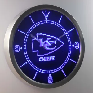 Kansas City Chiefs LED Neon Wall Clock