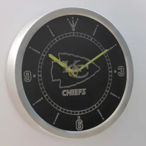 Kansas City Chiefs LED Neon Wall Clock