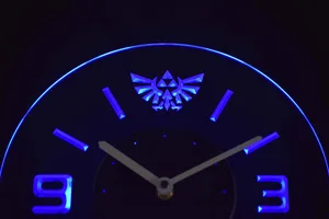 Legend Of Zelda Triforce Modern LED Neon Wall Clock