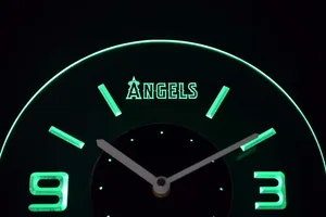 Los Angeles Angels of Anaheim Modern LED Neon Wall Clock