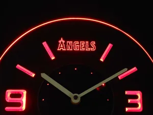 Los Angeles Angels of Anaheim Modern LED Neon Wall Clock