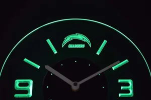 Los Angeles Chargers Modern LED Neon Wall Clock