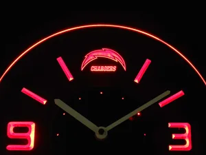 Los Angeles Chargers Modern LED Neon Wall Clock