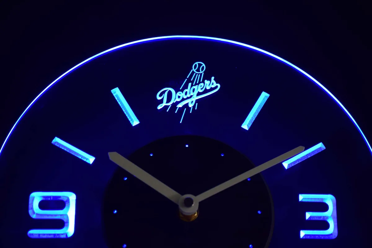 Los Angeles Dodgers Modern LED Neon Wall Clock