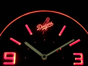 Los Angeles Dodgers Modern LED Neon Wall Clock
