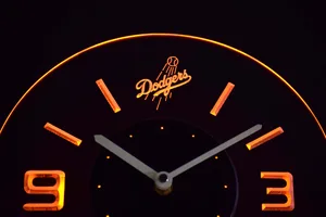 Los Angeles Dodgers Modern LED Neon Wall Clock