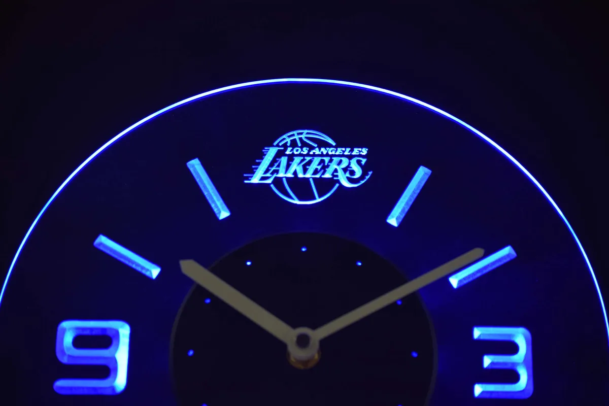 Los Angeles Lakers Modern LED Neon Wall Clock